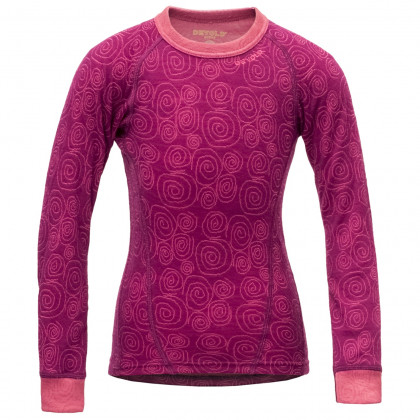 Dječja funkcionalna majica Devold Active Kid Shirt ružičasta plum