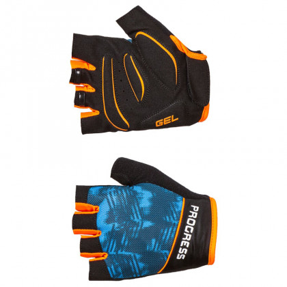 Biciklističkae rukavice Progress R RIPPER MITTS 37CB crna/plava Black/Turquoise/Orange