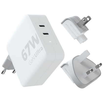 Punjač Xtorm 67W GaN-Ultra Travel Charger + USB-C PD Cable bijela white