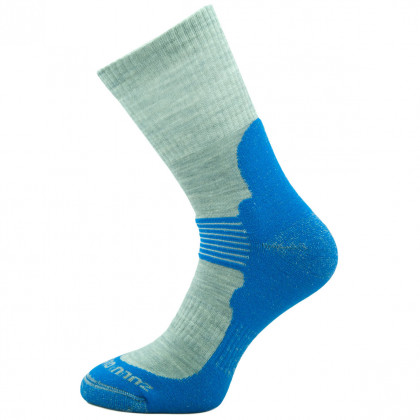 Čarape Zulu Merino siva/plava