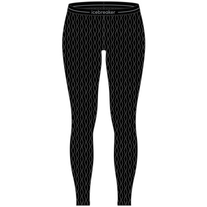 Ženske funkcionalne gaće Icebreaker W Mer 260 Vertex Leggings On-Piste crna/bijela Black/Snow/J