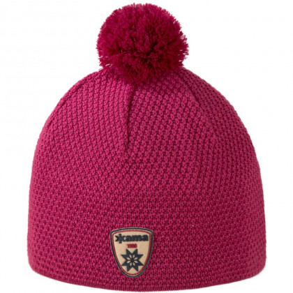 Pletena kapa od merino vune Kama A91 ružičasta Pink