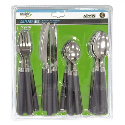 Set pribora za jelo Bo-Camp Cutlery set 24 pieces siva Grey