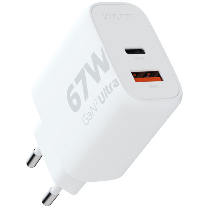 Punjač Xtorm 67W GaN2 Ultra Wall Charger bijela white