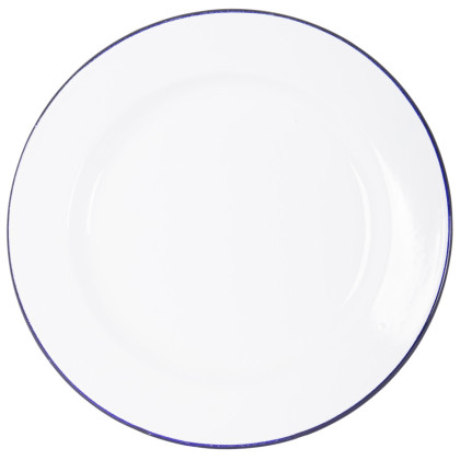 Tanjur Bo-Camp Dinner plate enamel bijela/plava Blue