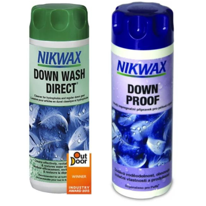 Impregnacija Nikwax Down wash direct + Down Proof 2x 300ml