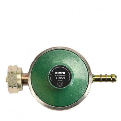 Regulator pritiska Gimeg Universální regulátor tlaku plynu Gimeg 30 Mbar Kombi s hadicovou koncovkou zelena