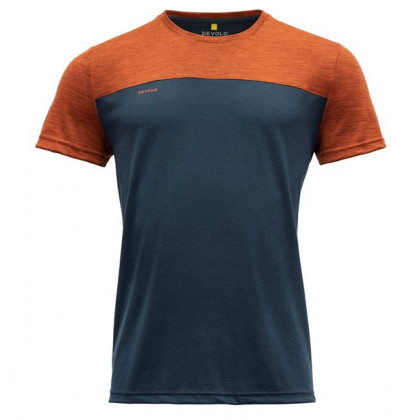Muške funkcionalne majice Devold Norang Merino 150 Shirt Man plava/narančasta