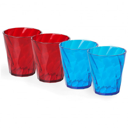 Set čaša Omada Tritan Water glass Set 0.35 l crvena/plava