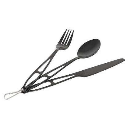 Pribor Bo-Camp Outdoorcutlery 3 crna Black