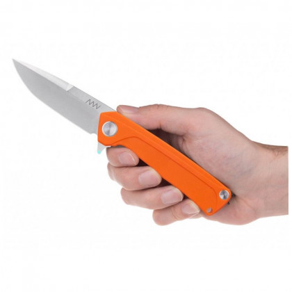 Nož Acta non verba Z100 Stonewash/Plain Edge G10 narančasta Orange