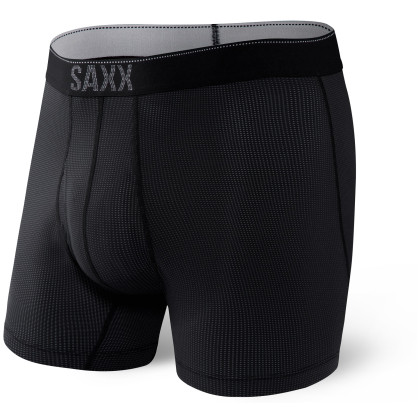 Bokserice Saxx Quest Boxer Brief Fly crna BlackIi