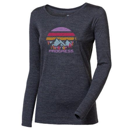 Ženska funkcionalna majica Progress Hela "Landscape" siva šedý melír