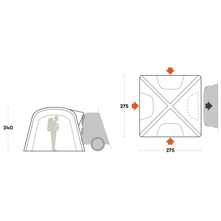 Autošator Ferrino Wanderer Trunk Tent