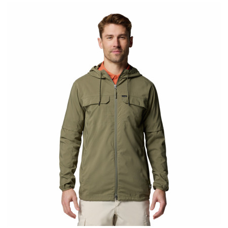 Muška vjetrovka Columbia Skien Valley™ Hooded Long sleeve Shirt tamno zelena Stone Green