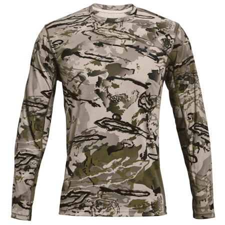 Muška majica Under Armour Iso-Chill Brush Line LS siva UaBarrenCamo//Black