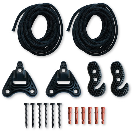 Višenamjenski set za pričvršćivanje viseće mreže La Siesta Uchycení sítě Universal Rope crna Black