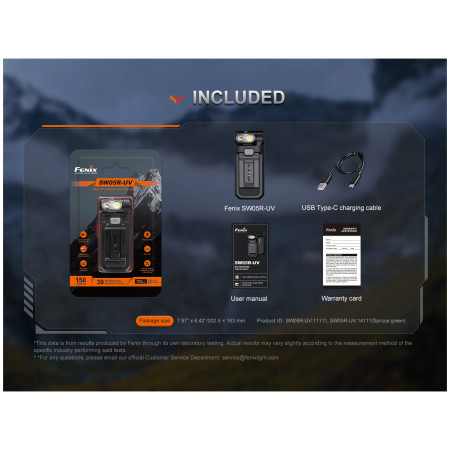 Džepna svjetiljka Fenix SW05R-UV