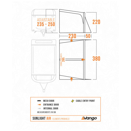 Šator za kamper Vango Sunlight Air 380 Elements ProShield