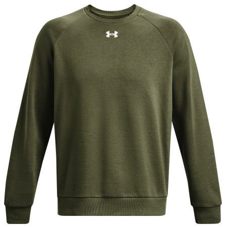 Muška dukserica Under Armour Rival Fleece Crew tamno zelena Marine OD Green / / White