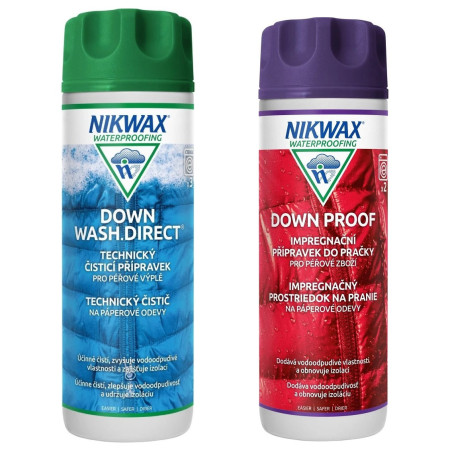 Impregnacija Nikwax Down wash direct + Down Proof 2x 300ml