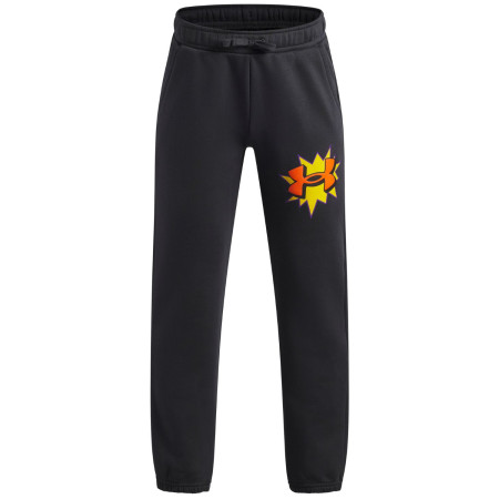 Dječje hlače Under Armour UA B Rival FLC Graphics Jgr Anthracite siva Anthracite / / Outrageous Orange