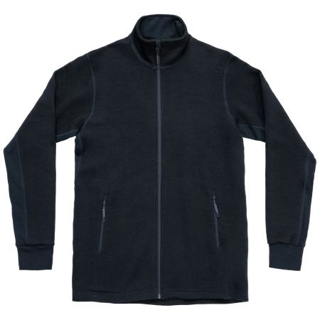 Muške funkcionalne majice dugih rukava Devold Thermo Wool Jkt Man crna Ink