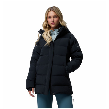 Ženska zimska jakna Columbia Amaze Puff™ Mid Hooded Jacket crna Black