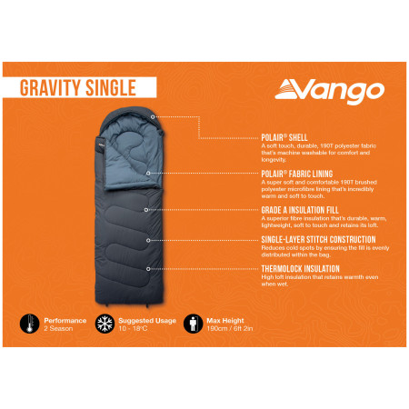 Vreća za spavanje Vango Gravity Single