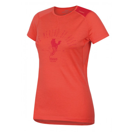 Ženska funkcionalna majica Husky Merino 100 kr. rukáv Sheep ružičasta Peach