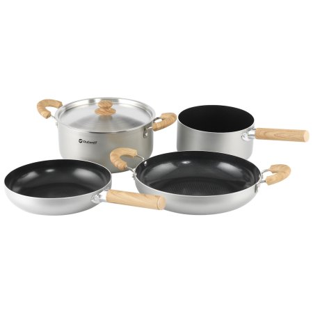 Set posuđa Outwell Feast Ceramic Set XL srebrena Black & Grey
