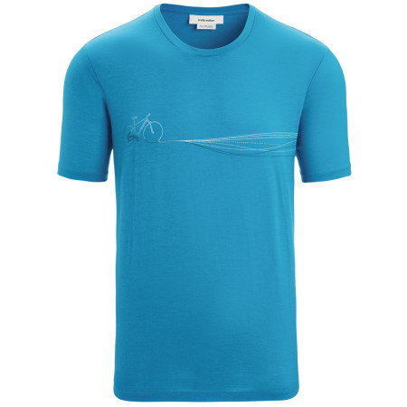 Muške funkcionalne majice Icebreaker Men Tech Lite II SS Tee Cadence Paths plava