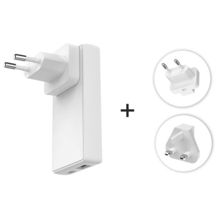 Adapter Swissten World Travel Charger 45W GaN USB-C + USB-A