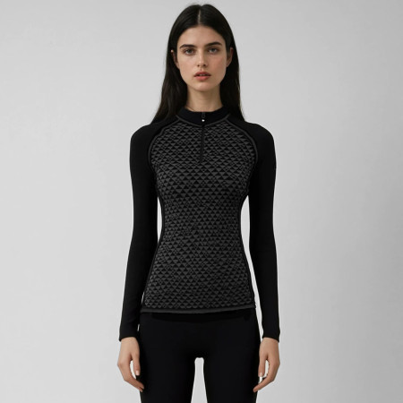 Ženska funkcionalna majica Zulu Merino 240 Zip Long