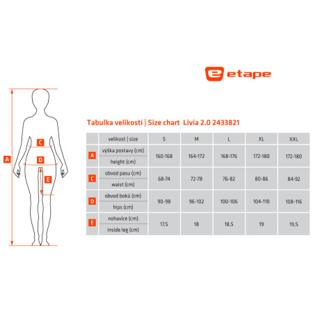 Ženske biciklističke hlače Etape Livia 2.0
