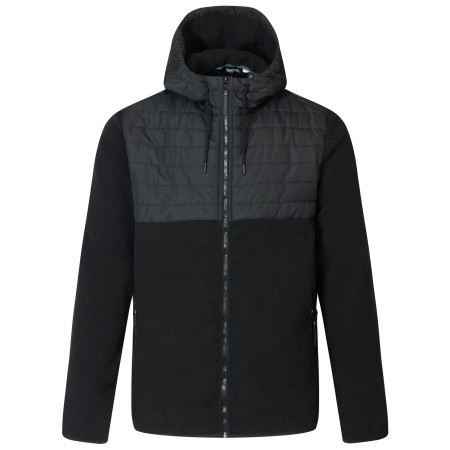 Muška hibridna jakna Regatta Frankie Borg Hybrid crna Black/Black