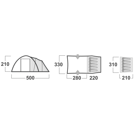 Obiteljski šator Husky Boston Dural 5