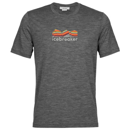Muška majica Icebreaker Tech Lite II SS Tee Mountain Geology siva
