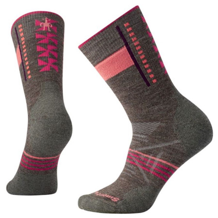 Ženske čarape Smartwool W Phd Outdoor Medium Pattern C siva/ljubičasta Taupe