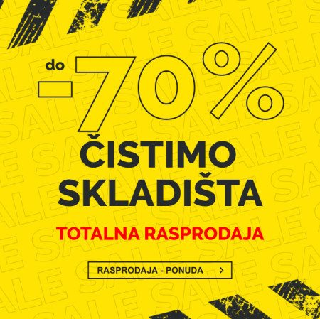 ČISTIMO SKLADIŠTA - TOTALNA RASPRODAJA - popusti do 70%