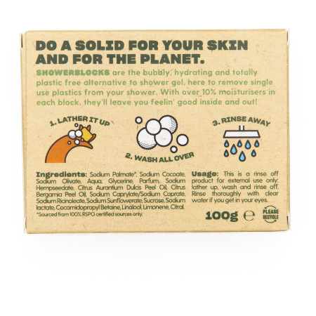 Gel za tuširanje Shower Blocks Solid Shower Gel EO Range - Sweet Orange & Bergamot