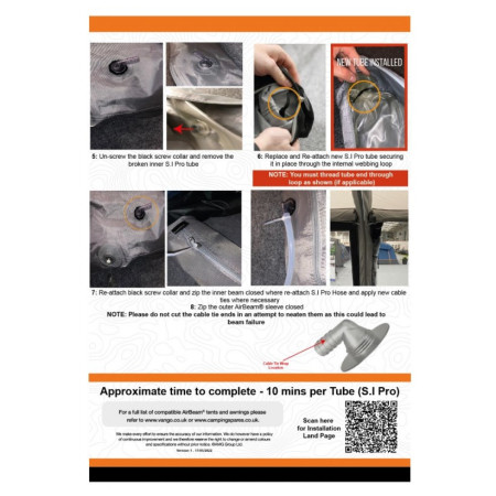 Rezervna zračnica Vango Airspeed S.I Pro Tube 685 x 10 cm - AT339