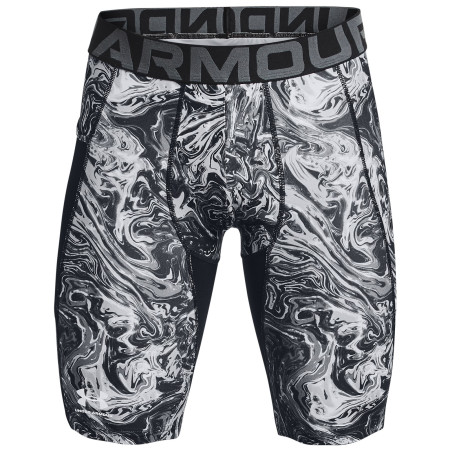 Muški funkcionalni donji veš Under Armour HG Armour Print Long Sts siva Pitch Gray / / White