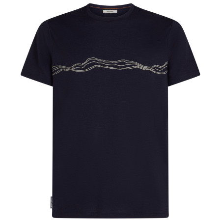 Muška majica Icebreaker Men Merino 150 Tech Lite SS Tee Mountain Pulse tamno plava Midnight Navy
