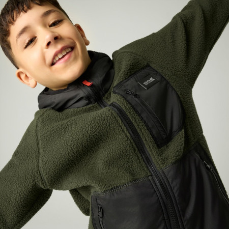Dječja dukserica Regatta Munro Hybrid Jacket DarkKhak/Blk