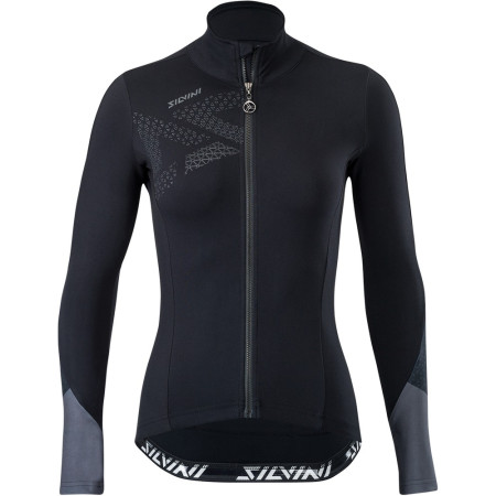 Ženski biciklistički dres Silvini Calvana crna/siva BlackCharcoal
