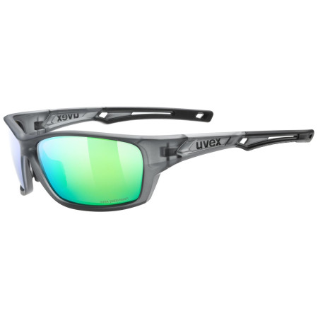 Sunčane naočale Uvex Sportstyle 232 P siva/zelena Smoke Mat / Polavision Mirror Green Cat