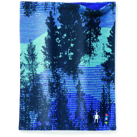 Višenamjenski šal Smartwool Merino 250 Reversible Pattern crna/plava DeepNavyForestScape