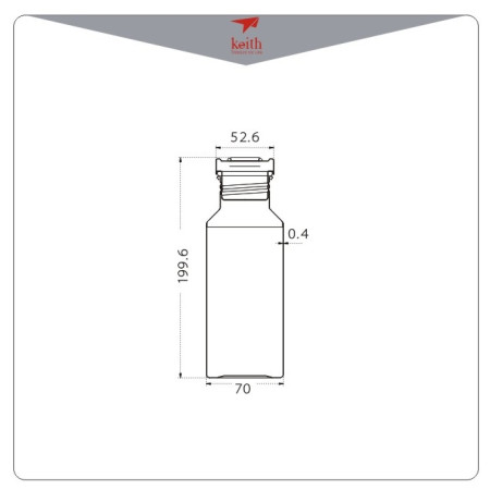 Boca Keith Titanium Titanium Sport Bottle 550 ml