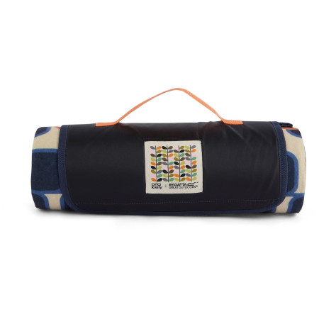 Deka za piknik Regatta Orla Kiely Printed Picnic Blanket plava/narančasta Giant Square Flower Orange